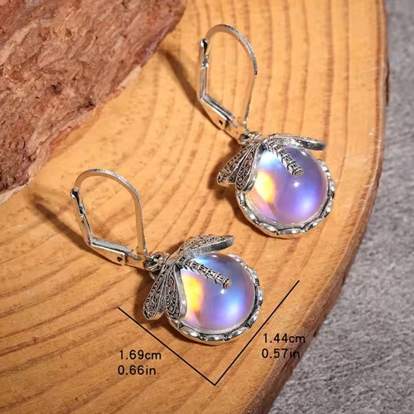 Silver Dragonfly Khalisa Earrings - Picture 3 of 8